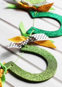 Glittered Horseshoe Garland