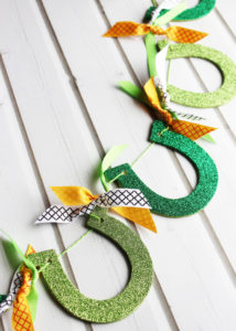 Glittered Horseshoe Garland