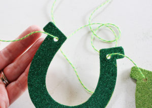 Glittered Horseshoe Garland