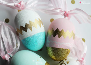 Painted and glittered Easter eggs--so pretty, and can be used year after year!