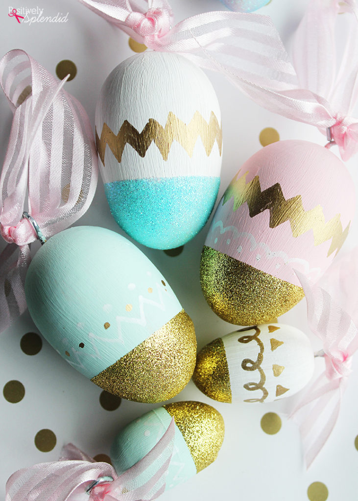Glittered and Painted DIY Easter Eggs Positively Splendid {Crafts, Sewing, Recipes and Home Decor}