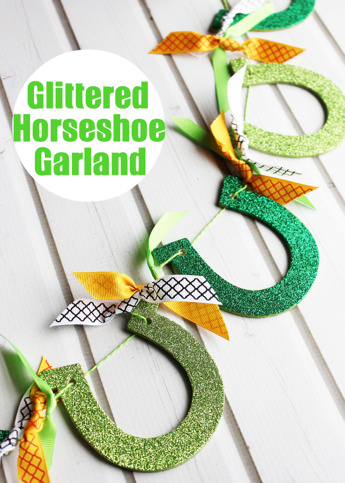 Glittered Horseshoe Garland