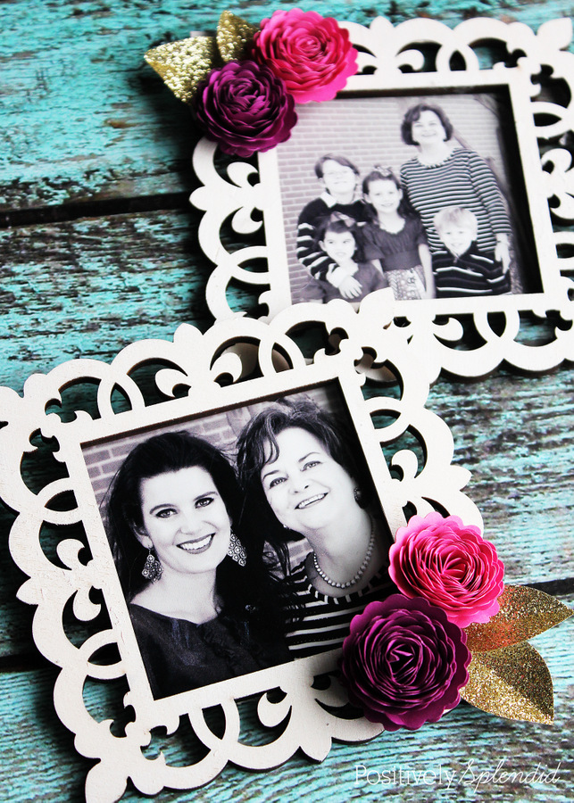 Handmade photo frame magnets. #michaelsmakers