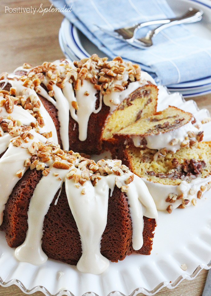 Cinnamon Roll Bundt Cake Recipe with DELICIOUS Cream Cheese Glaze