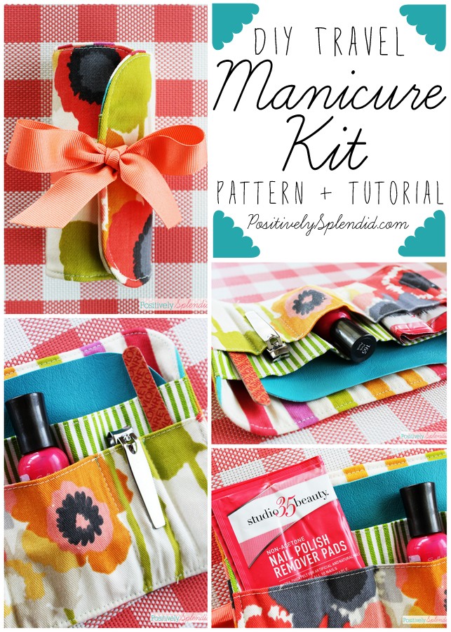 Travel Manicure Kit Sewing Pattern and Tutorial by Positively Splendid