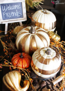 DIY Gilded Pumpkins #MichaelsMakers