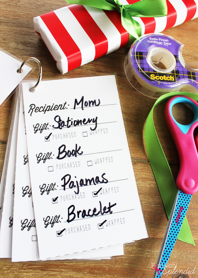 Reusable Gift Organizer with Free Printables #MakeAmazing