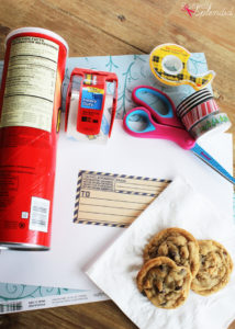 Mail cookies in an embellished chip canister. So smart! #MakeAmazing
