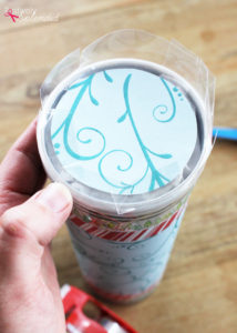 Mail cookies in an embellished chip canister. So smart! #MakeAmazing