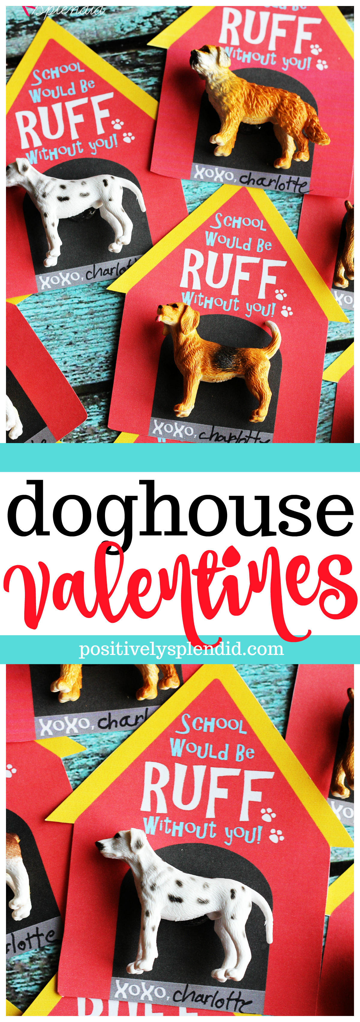 Doghouse Valentine Cards With Free Printables Positively Splendid 