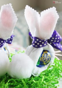 Cadbury Creme Egg Bunny Easter Craft - great for Easter baskets!