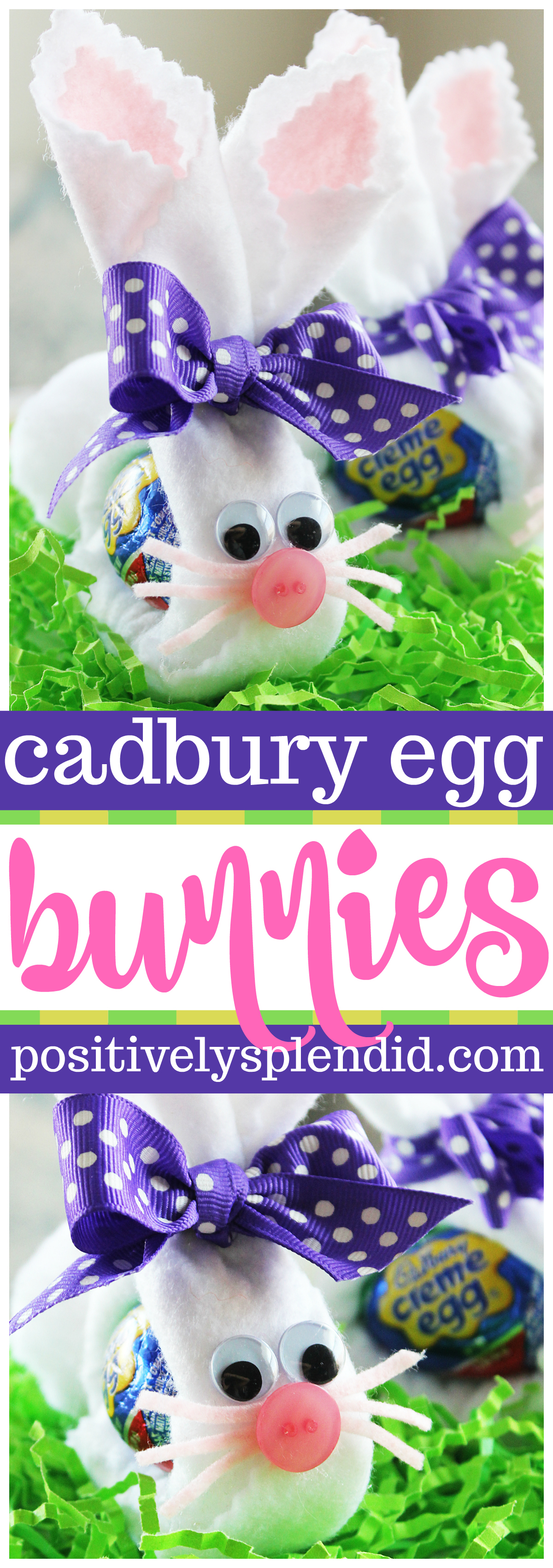 Felt Cadbury Bunny Easter Craft - Perfect for Easter baskets!