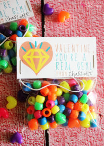 Bracelet Kit Valentine's Day Idea with Free Printable Bag Topper at Positively Splendid