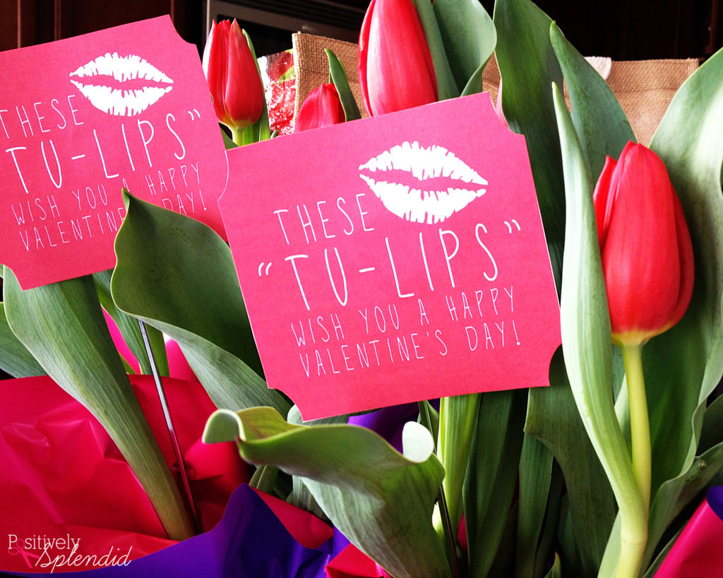 Tulip Easy Valentine Gift Idea with Free Printables at Positively Splendid