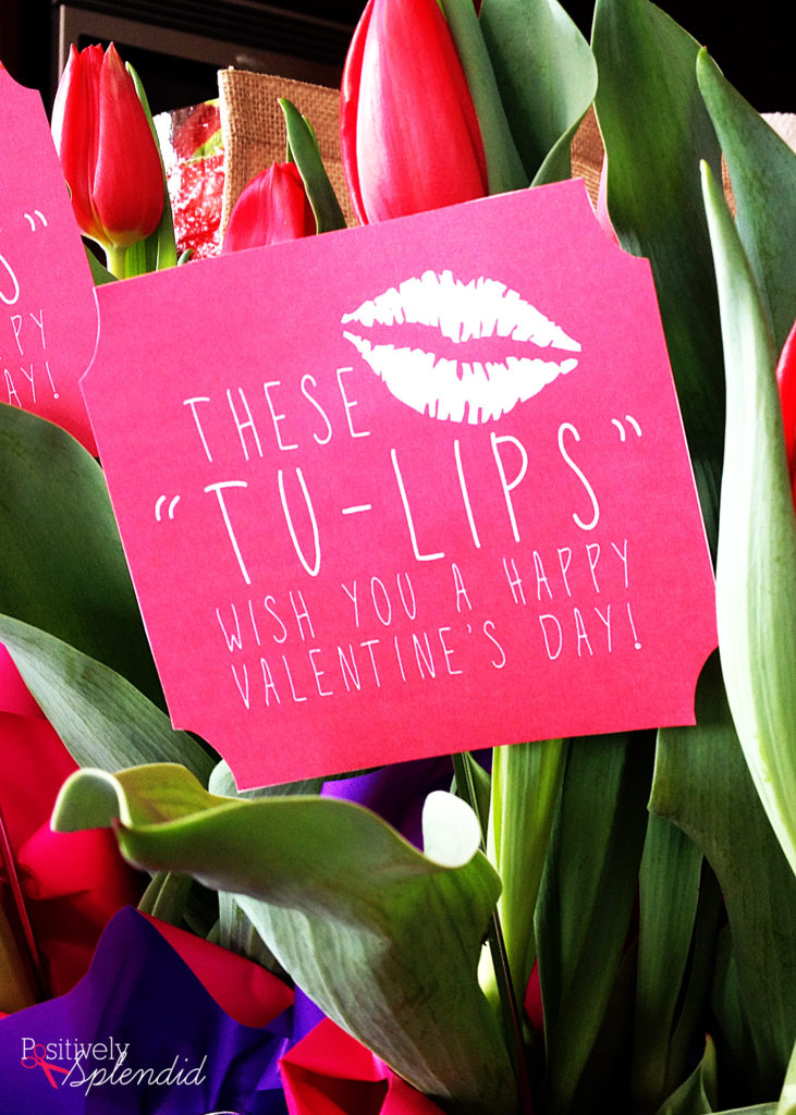 Tulip Easy Valentine Gift Idea with Free Printables at Positively Splendid