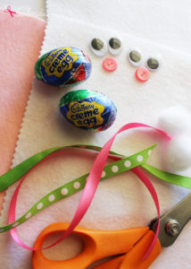 Adorable bunnies made with Cadbury Creme Eggs. A perfect treat for Easter baskets! #HersheysEaster