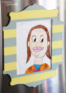 Magnetic Refrigerator Frames--A brilliant way to display kids' art in an uncluttered, tidy way!