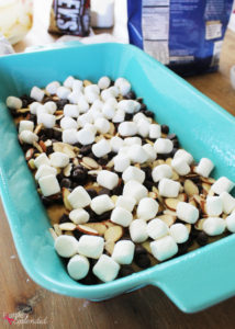 Rocky Road Blondie Bar Cookie Recipe at Positively Splendid - Great for making with kids! #HugTheMess