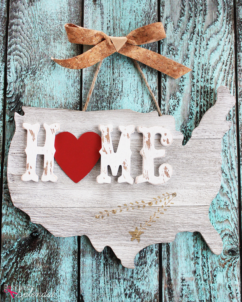 United States Home String Art - A great way to display all of the places you've lived! #MichaelsMakers