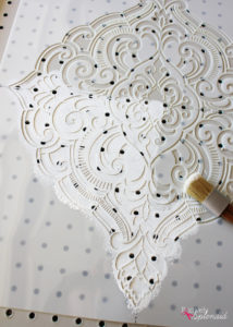 Stenciled Pegboard Craft Organizer - incredibly functional and so pretty!
