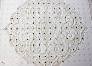 Stenciled Pegboard Craft Organizer - incredibly functional and so pretty!