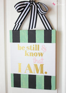 DIY Lettered Canvas Sign