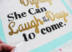 DIY Lettered Canvas Sign