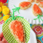 Adorable carrot Rice Krispies treats are perfect for Easter! Great for making with kids.