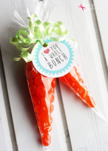 Jelly bean carrot treat bags at Positively Splendid. An adorable idea for filling Easter baskets!