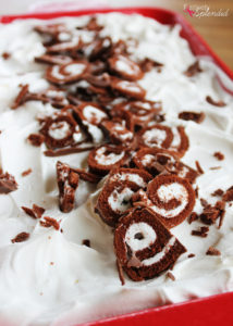 Turtle Swirl Ice Cream Cake - Pretty, delicious and SO easy to make!