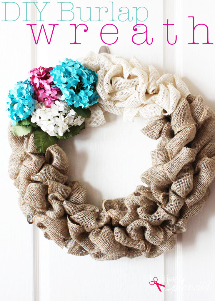 DIY Burlap Wreath Tutorial at Positively Splendid