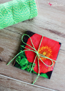 DIY Photo Magnets - Tutorial from Positively Splendid. Free printable tags make this a fun, easy gift idea!