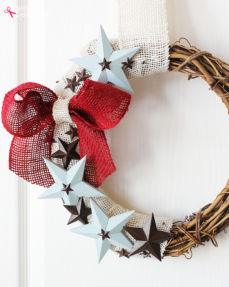 DIY Patriotic Wreath Tutorial by Positively Splendid