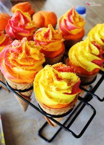 Olympic Torch Cupcakes
