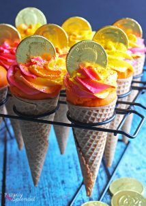 Olympic Torch Cone Cupcakes - Olympic themed party idea