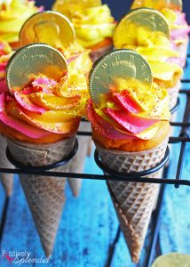 Olympic Torch Cupcakes made in a cone