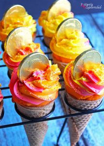 Olympic Torch Cone Cupcakes