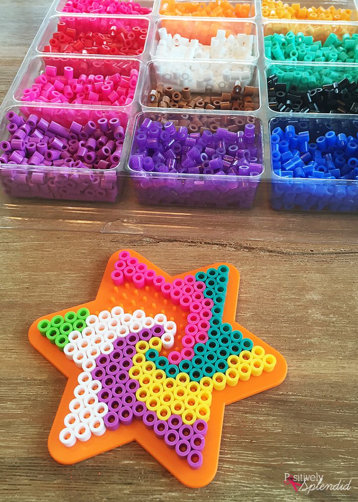Perler Bead Backpack Tags - Such a great craft for kids! #MichaelsMakers