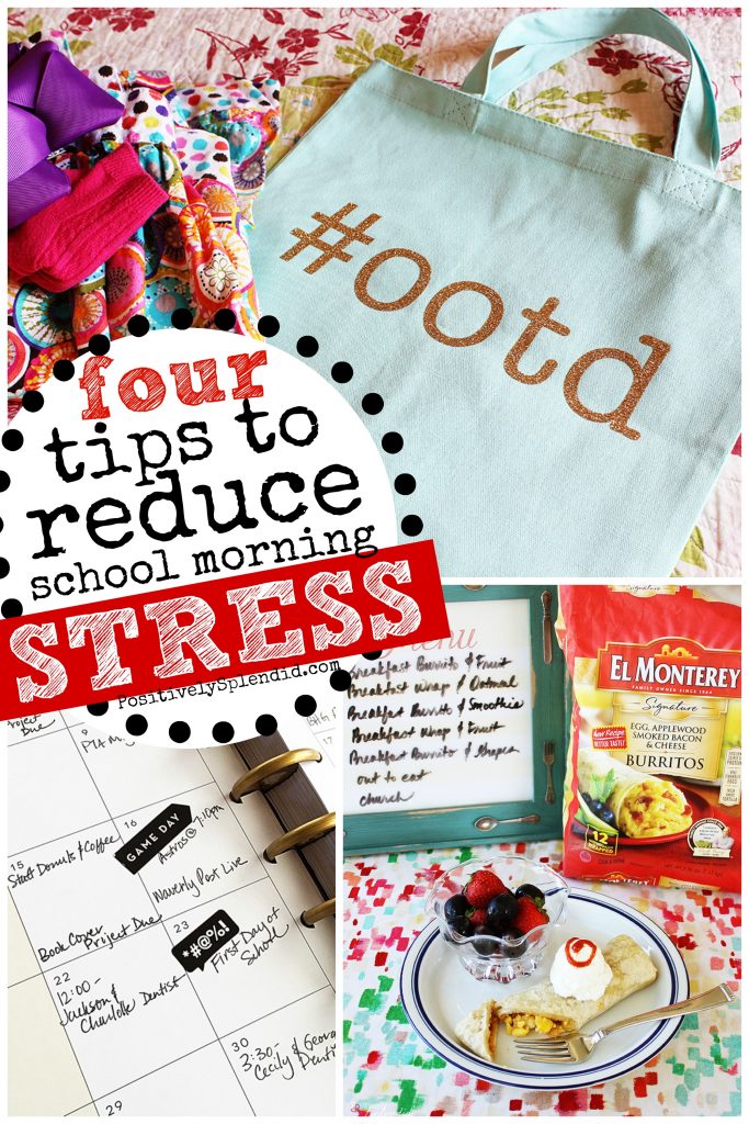 4 Tips to Reduce School Morning Stress - Smart ideas from Positively Splendid! #momwins