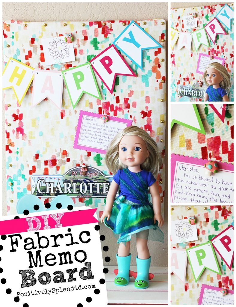 DIY Fabric Memo Board Tutorial at Positively Splendid