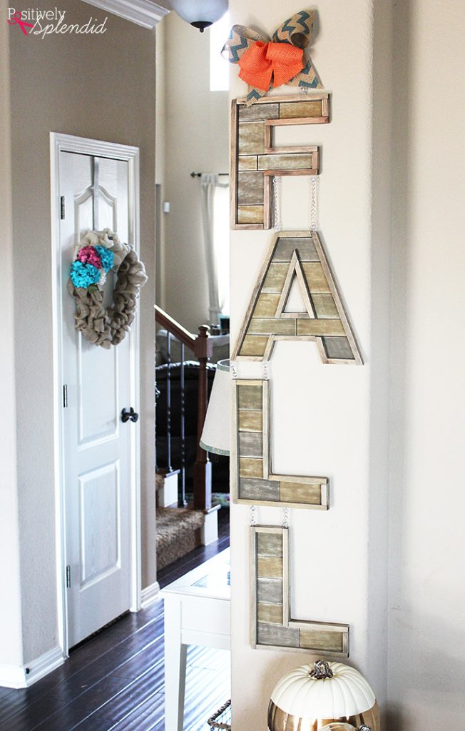 DIY Barnwood Fall Letter Sign 