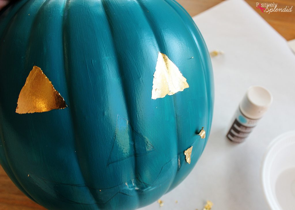 DIY Gold Foil Pumpkins by Positively Splendid #michaelsmakers