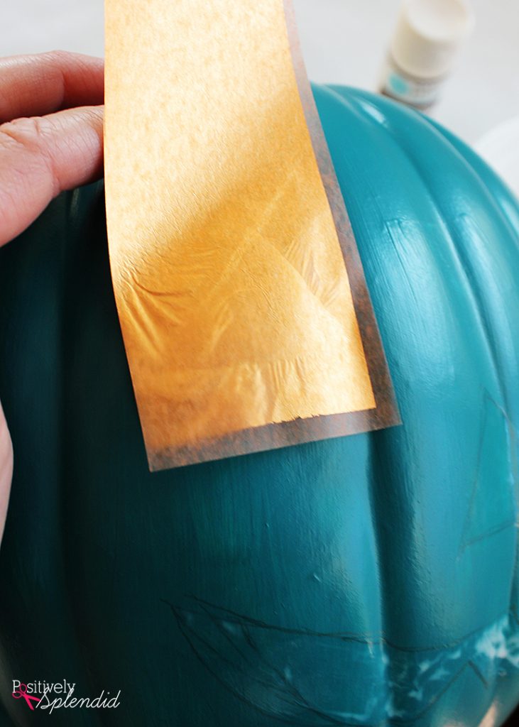 DIY Gold Foil Pumpkins by Positively Splendid #michaelsmakers