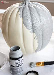 Faux concrete pumpkin planter by Positively Splendid. An easy fall decor craft project. #PlaidCreators
