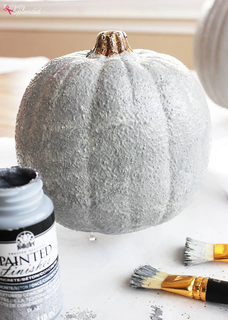 Faux Concrete Pumpkin Planter #PlaidCreators - Positively Splendid ...