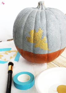 Faux concrete pumpkin planter by Positively Splendid. An easy fall decor craft project. #PlaidCreators