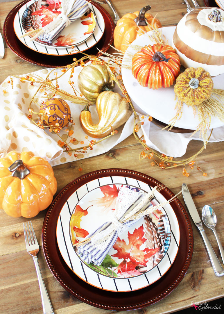 Colorful Fall Tablescape #BHGLiveBetter - Positively Splendid {Crafts ...