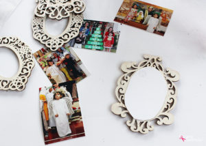 Christmas Memory Photo Wreath - Such a great way to use favorite holiday photos from throughout the years! #PlaidCreators