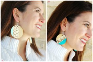 DIY Woodburned Dangle Earrings - A fun gift idea to make in 30 minutes or less! #plaidcreators