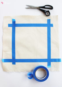 DIY Geometric Painted Pillow Tutorial by Positively Splendid #plaidcreators
